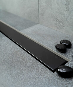 Σιφόνι δαπέδου από μαύρο ανοξείδωτο ατσάλι Confluo FRAMELESS KARAG 30cm