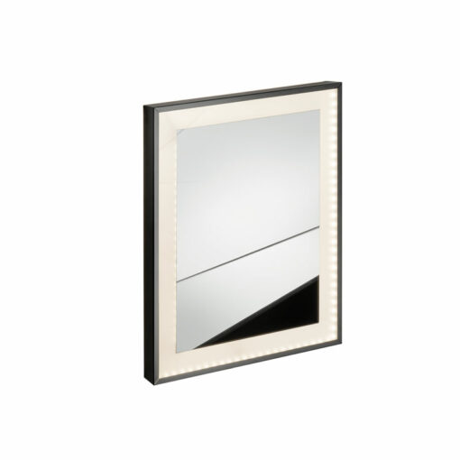 Καθρέπτης με φωτισμό και πλαίσιο μαύρο ματ LD-BM KARAG 100x100cm